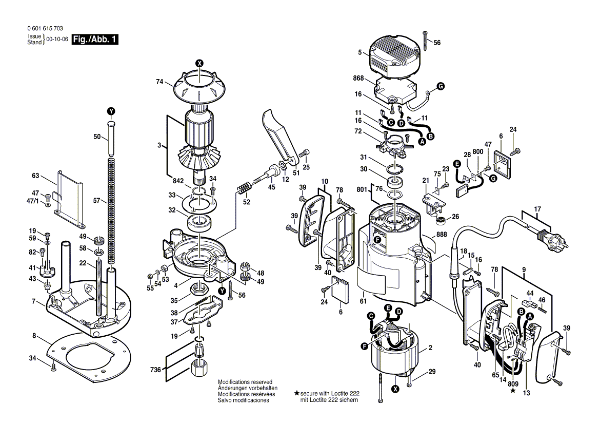 Nouveau véritable bosch 3603345509 bouton