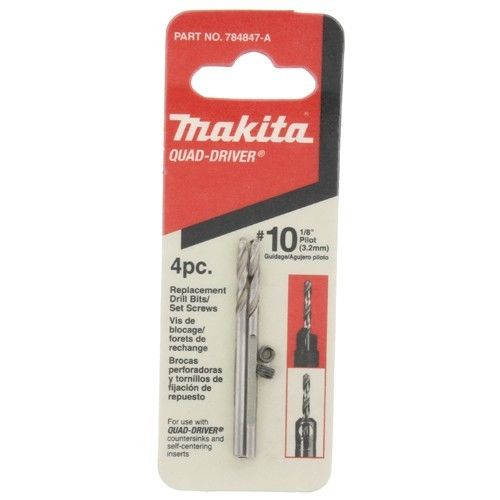 Новые сверла Makita 784847-A с четырьмя зенковками 1/8 дюйма 3,1