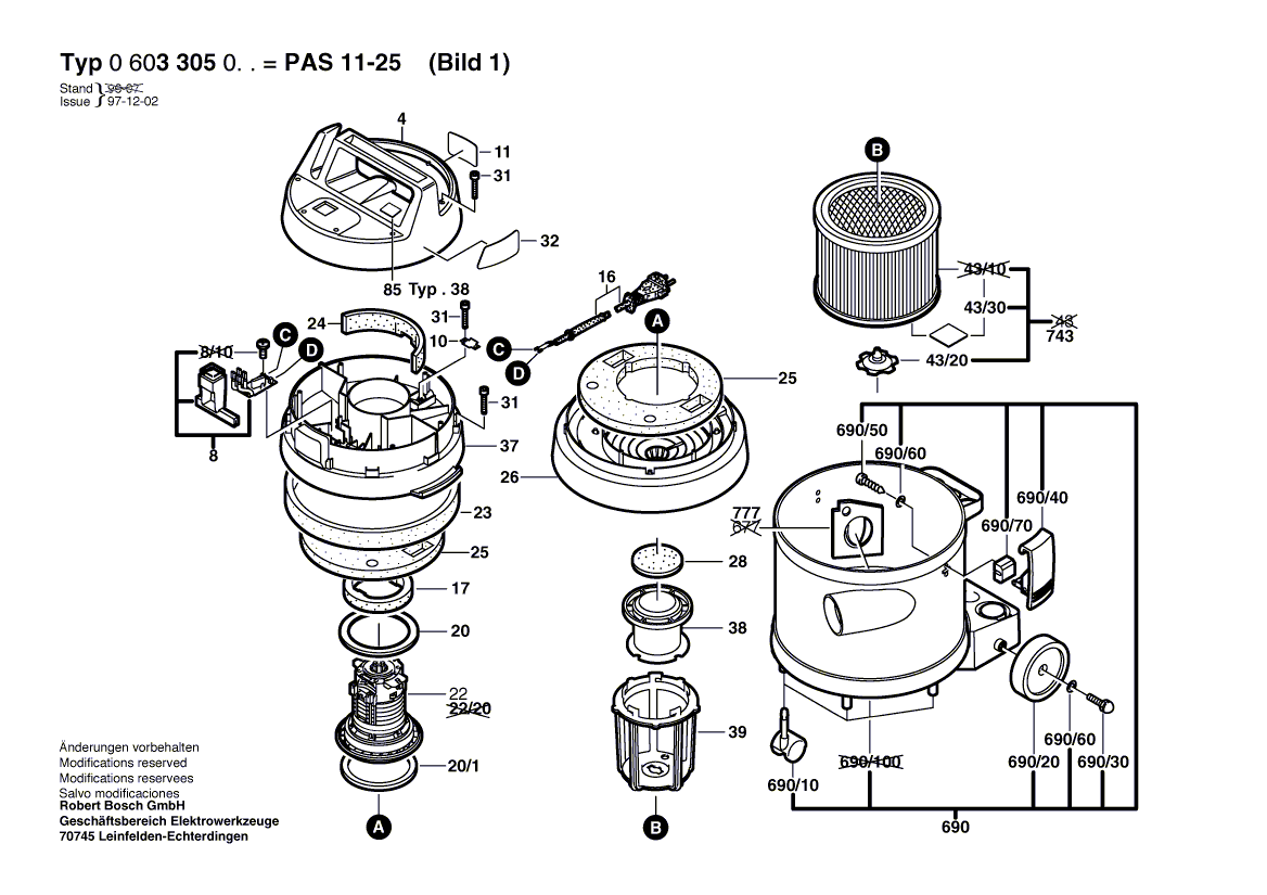 Nouveau véritable bosch 1609202699 Interrupteur on-off