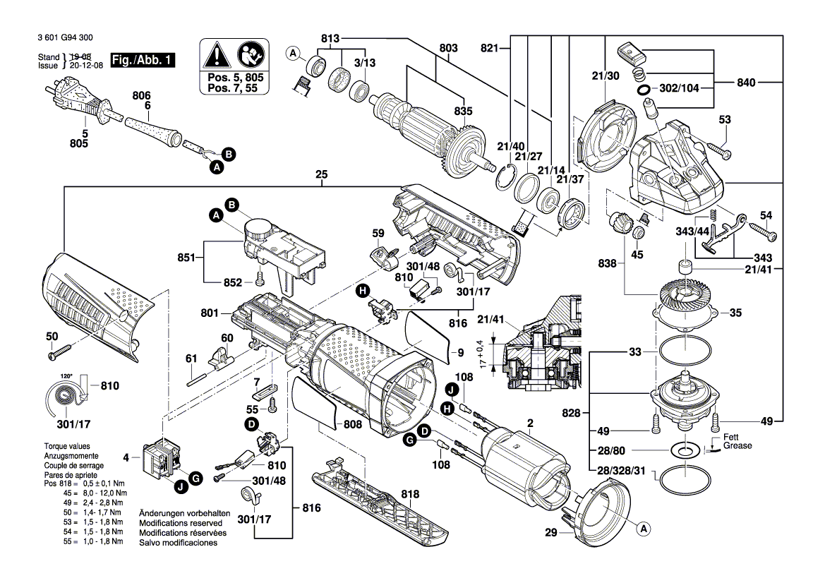 Ny äkta Bosch 1605806559 Gear Housing