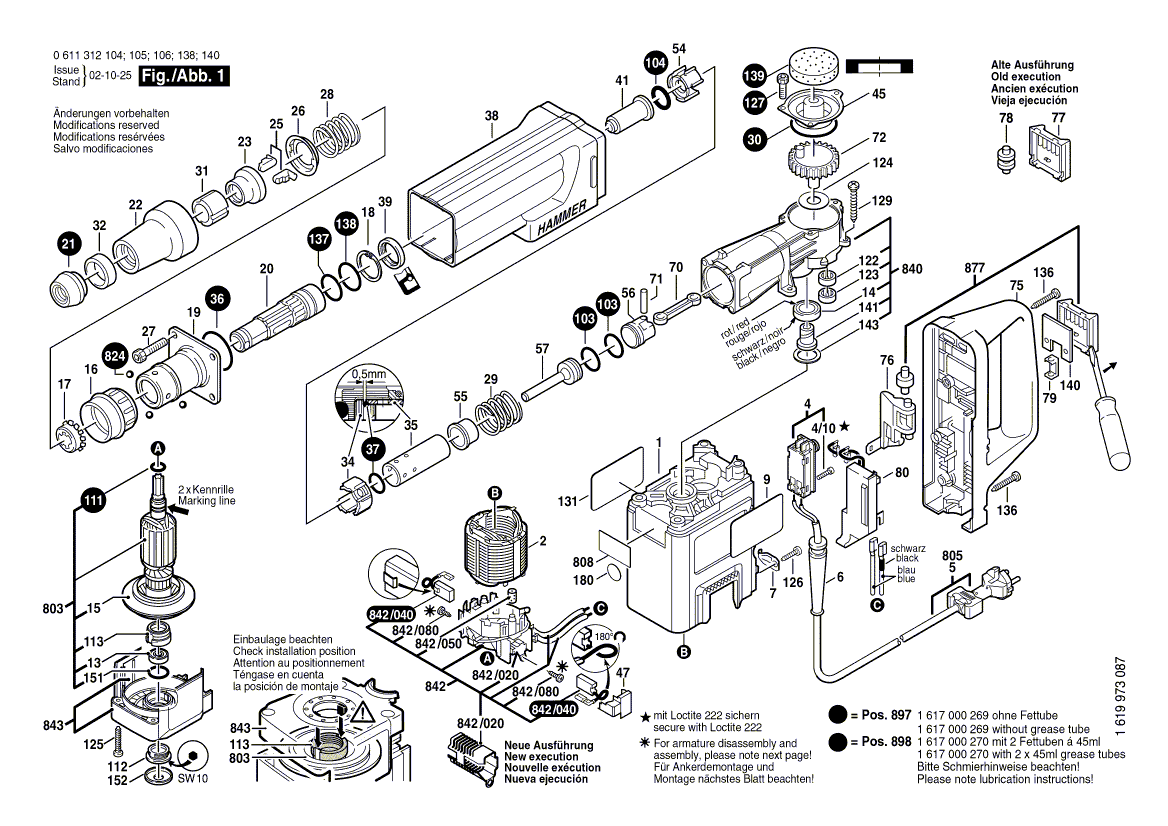 Nieuwe echte Bosch 1610508030 Cover