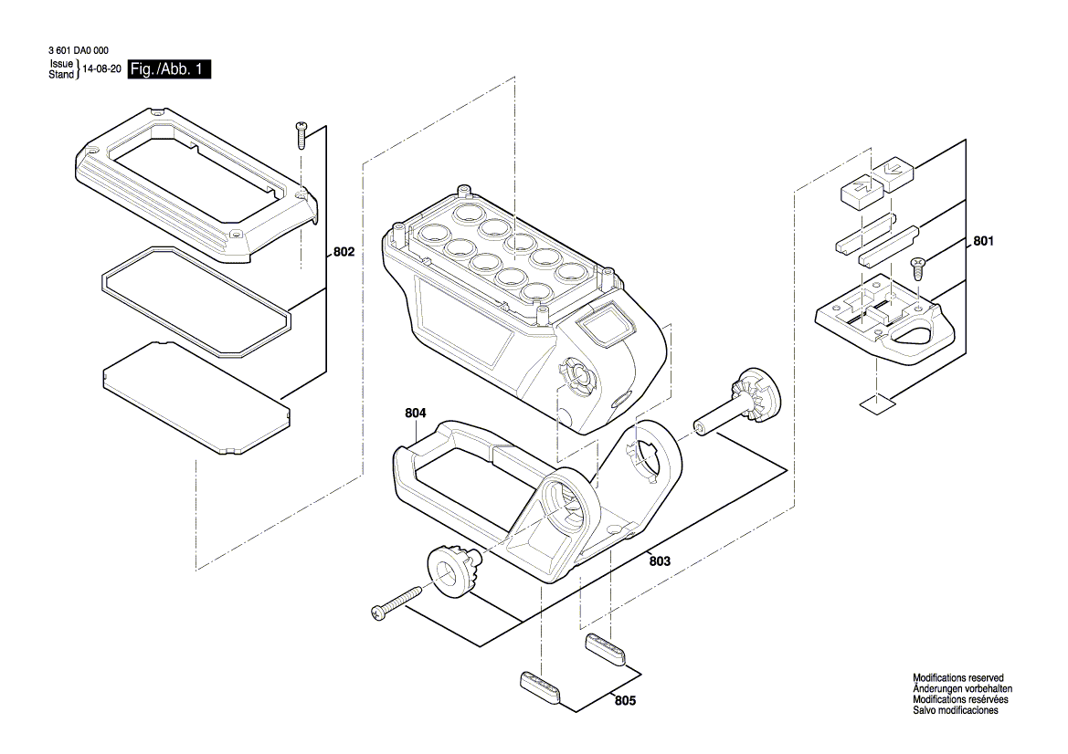 Neuer Original-Schwenkfuß 1600A001CT von Bosch