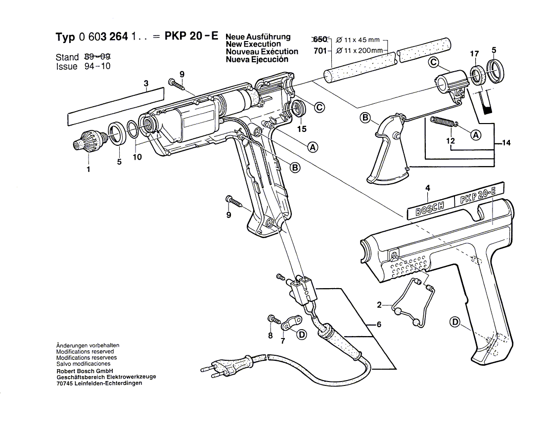 Ny äkta Bosch 1609202404 delar set