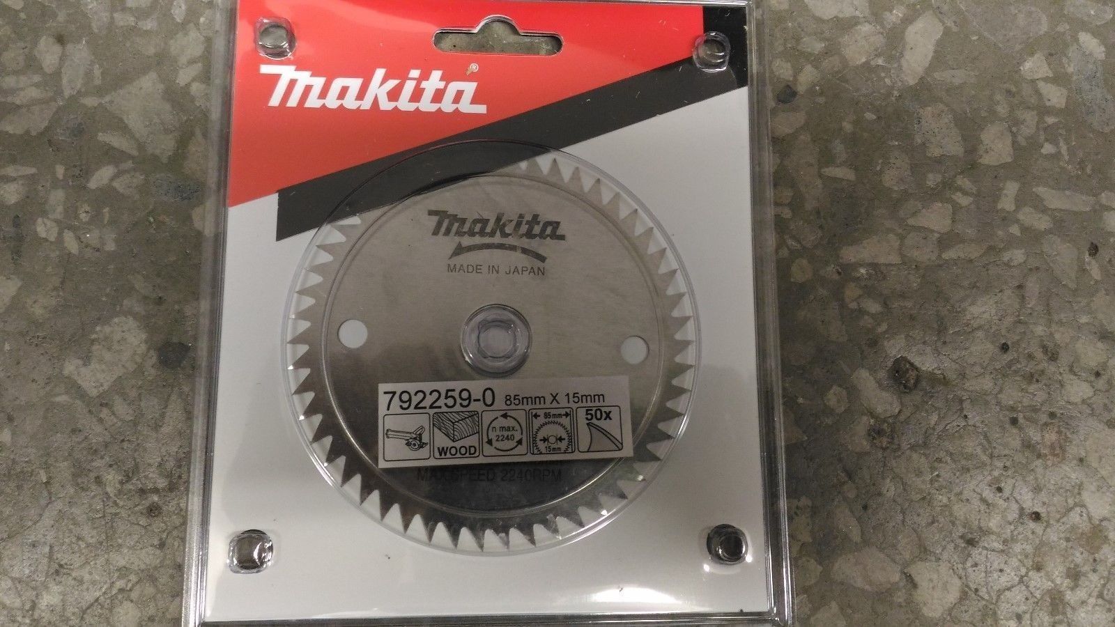 Новое оригинальное полотно для циркулярной пилы Makita 792259-0 85x15x0,5mm 50T Combi