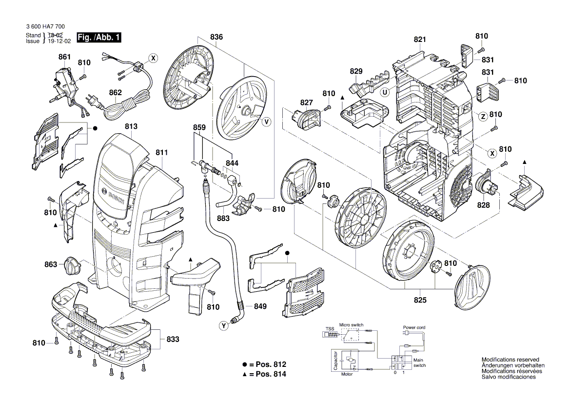 NOUVEAU véritable Bosch F016F05481 Cordon d'alimentation