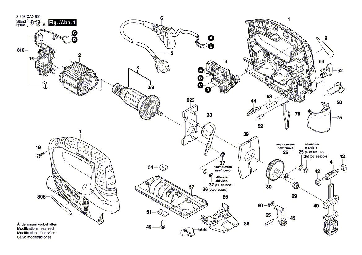 Ny äkta Bosch 2601015077 Tätningsplatta