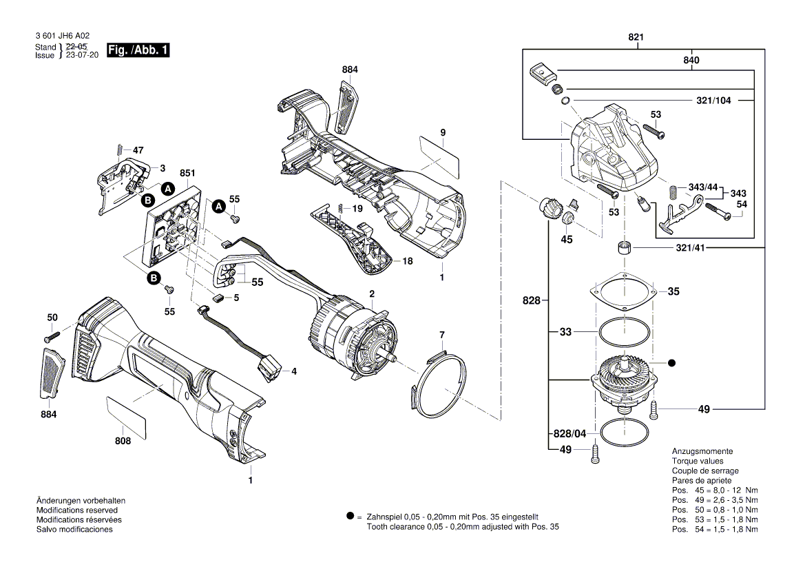 New Genuine Bosch 1607000D81 Gear Housing