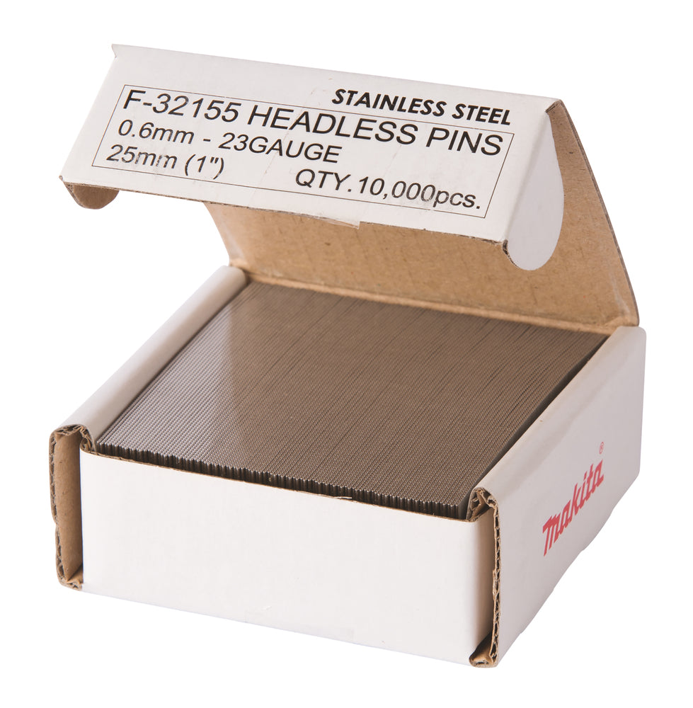 Nieuwe echte Makita F-32155 Pin 23ga 25mm, Inox, 10000pcs