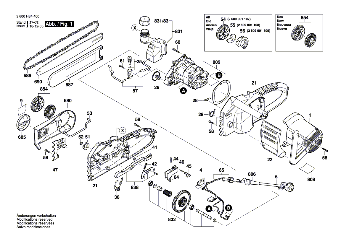 Ny äkta Bosch 2609001043 Worm-Gear Pair