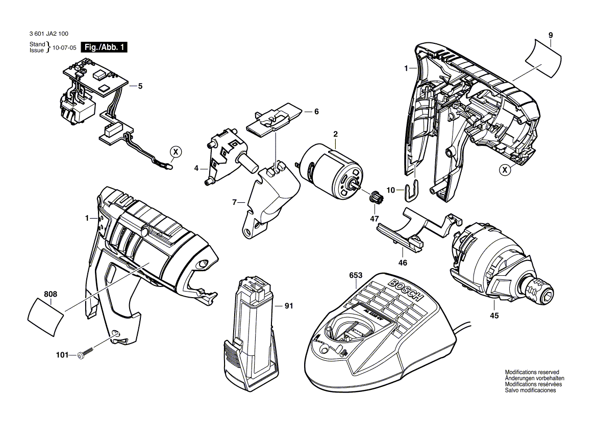 Nieuwe echte Bosch 1607022604 DC -motor