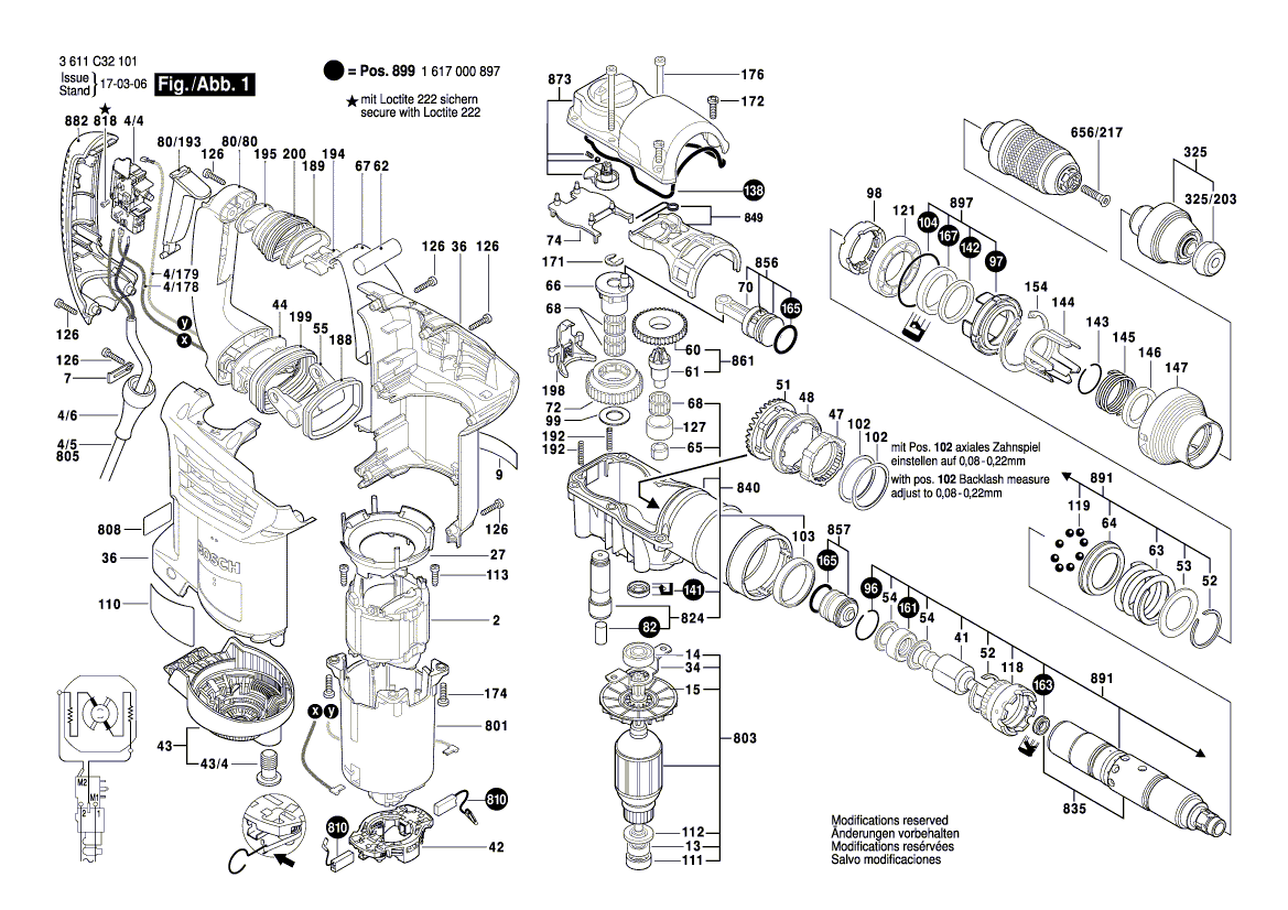 Nouveau véritable bosch 1614611016 Spring de compression