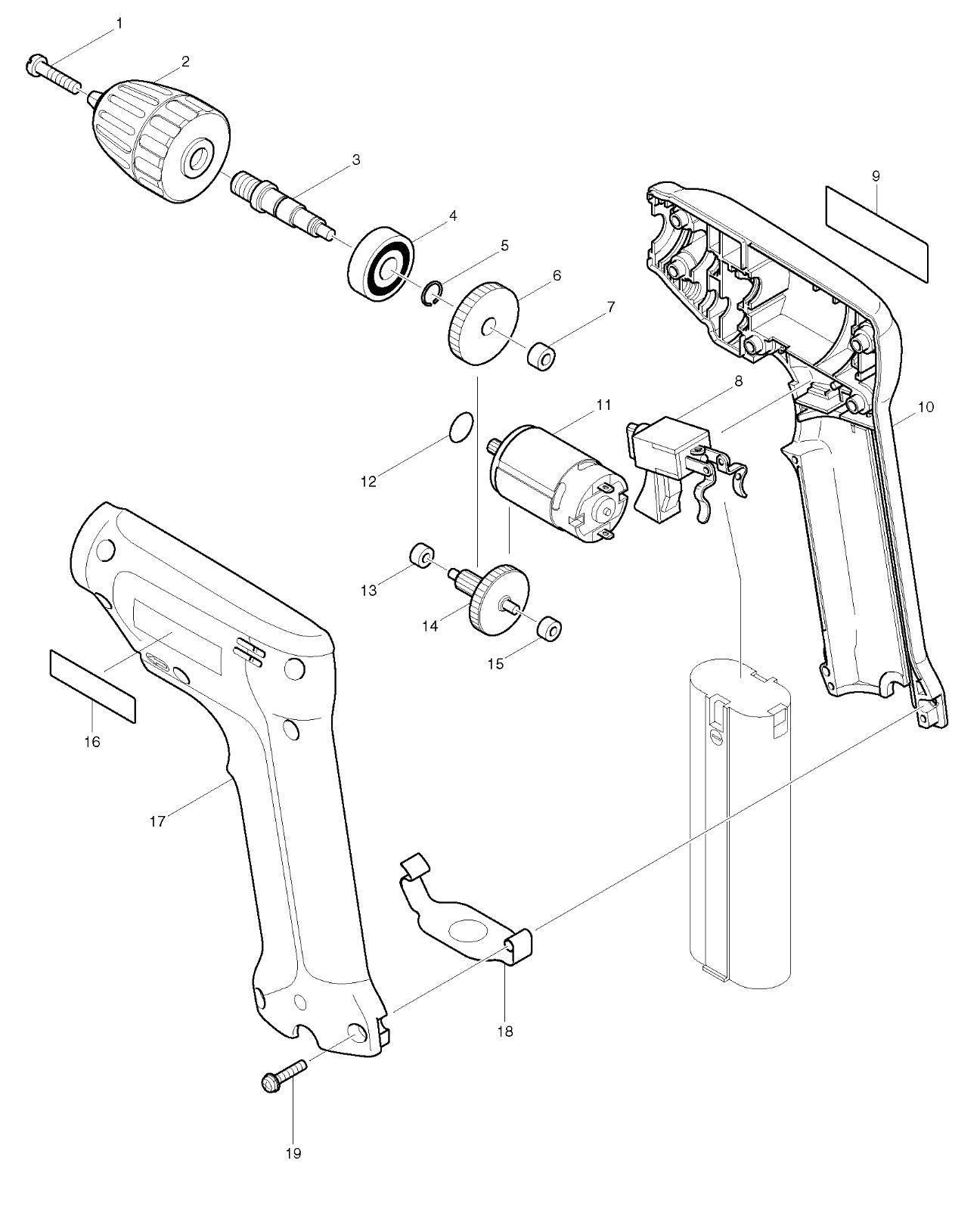 Ny äkta Makita 650565-8 Switch SGL206CDY för MT066