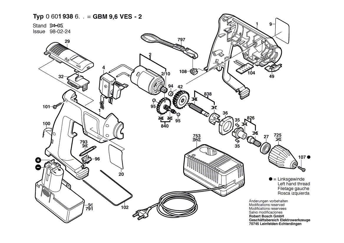 Nouveau véritable bosch 2606309914 Arbre allongé