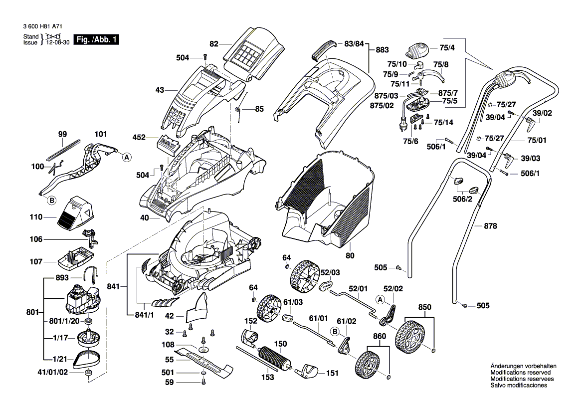 Nouvelle véritable poignée Bosch F016L65573