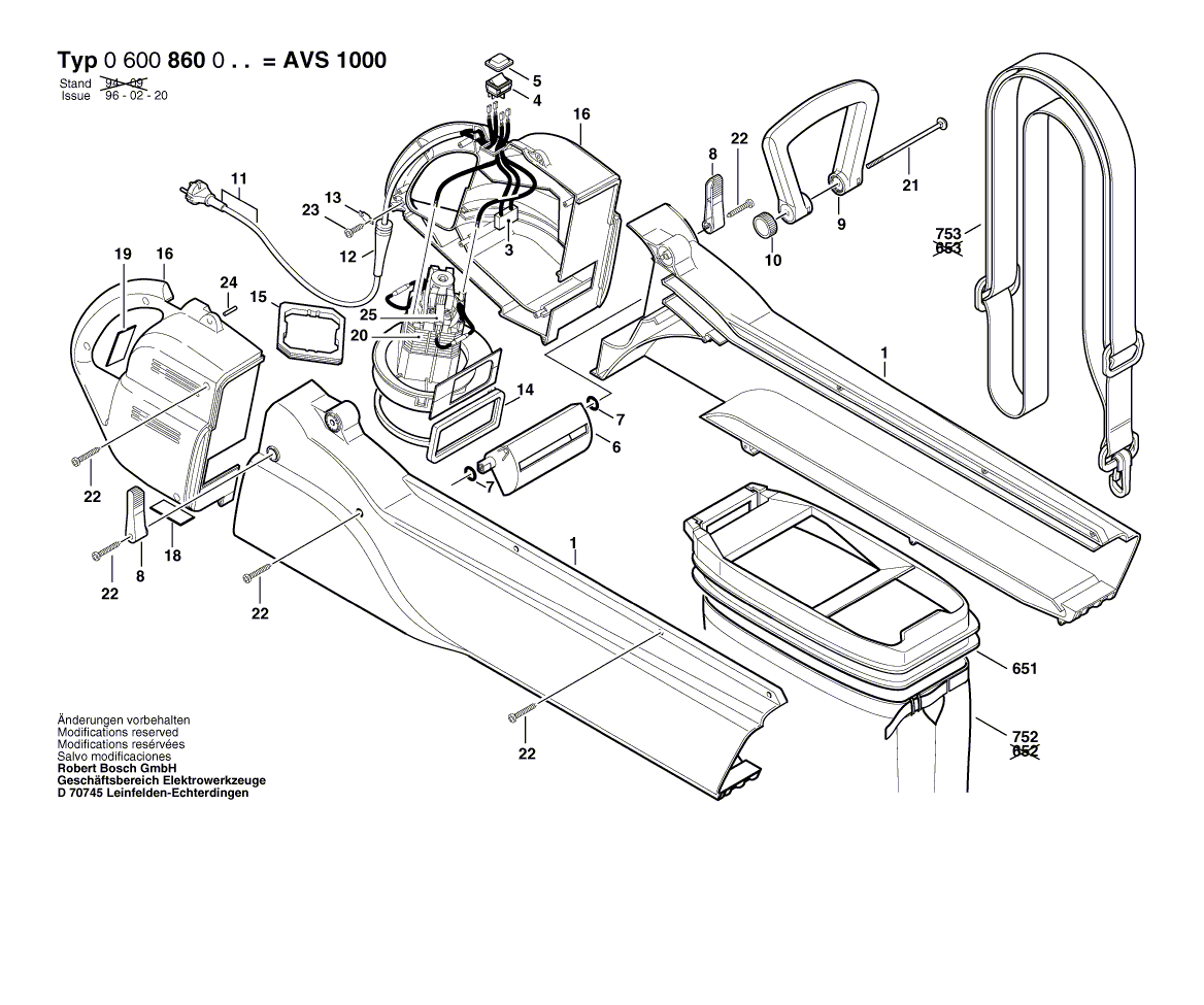 New Genuine Bosch 1609203366 Changeover Lever