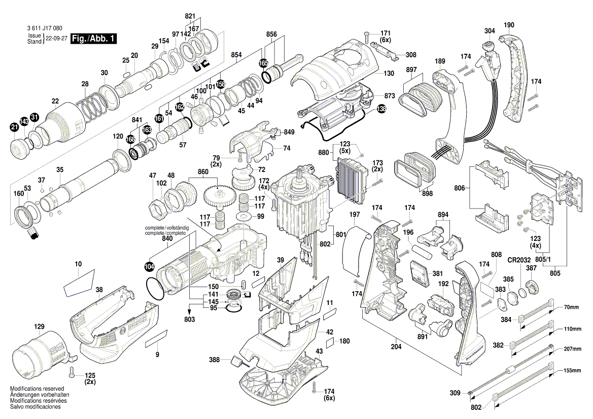 Neuer Originalaufkleber 160111C3PC von Bosch