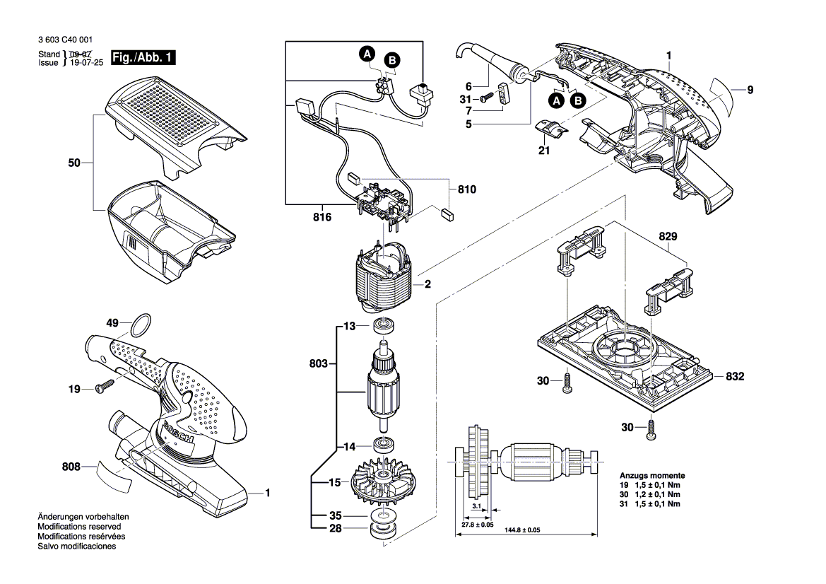 Nouveau véritable bosch 2609004133 armature