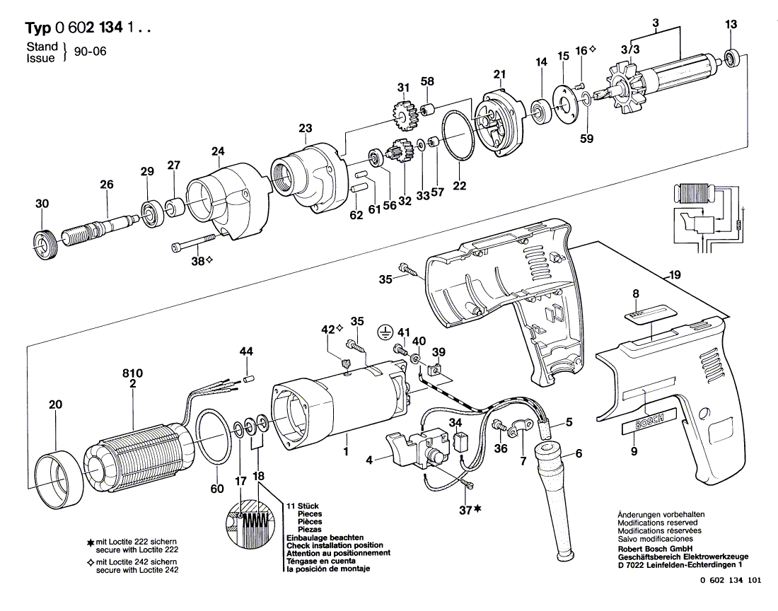 Nouveau véritable Bosch 3608571004 Chuck