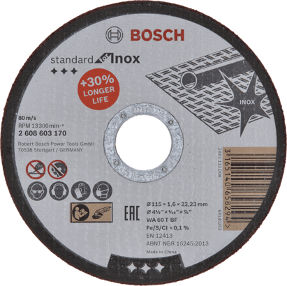 New Genuine Bosch 2608603170 Standard for Inox Cutting Disc For small angle