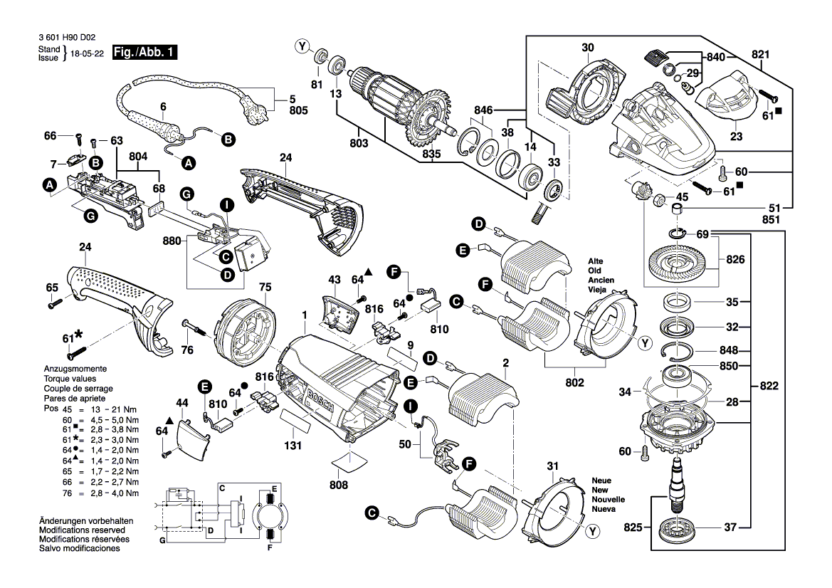 Uusi aito Bosch 1607000C4K -kokoonpano