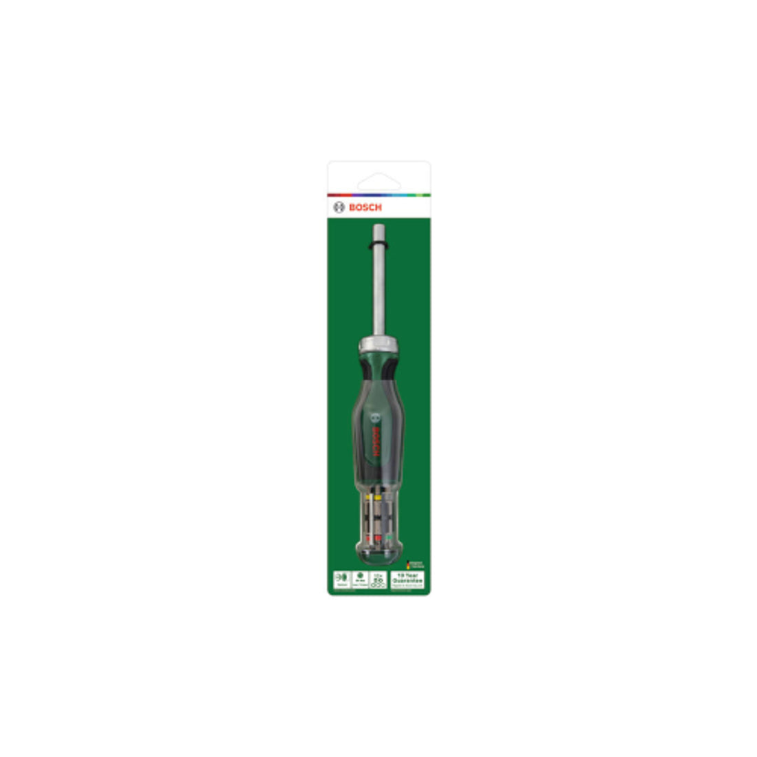 Bosch Ratchet Screwdriver with 12 Bits (Magazine 1) 1600A032V0
