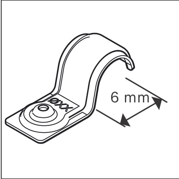 Bosch Metal single cable grip 6mm, EMS-6, 200psc 1600A03C25