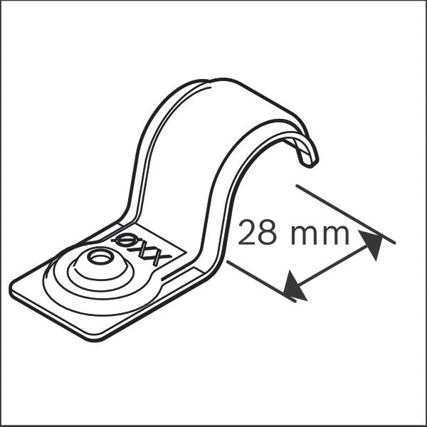 Bosch Metal single cable grip 28mm, EMS-28, 200psc 1600A03C2D