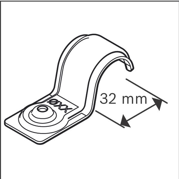 Bosch Metal single cable grip 32mm, EMS-32, 100psc 1600A03C2E