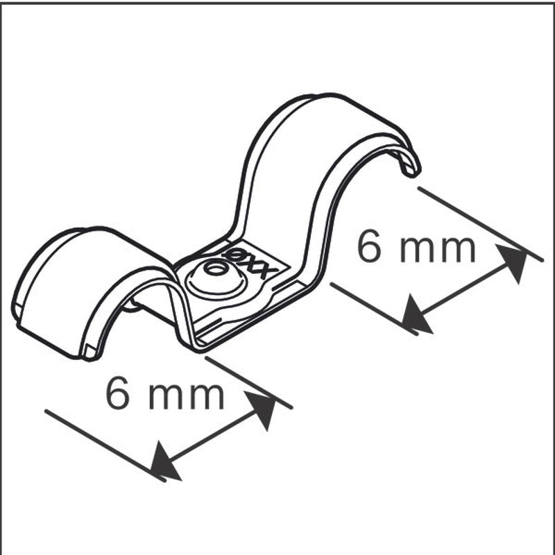 Bosch Metal double cable grip 6mm, EMD-6, 100psc 1600A03C2G