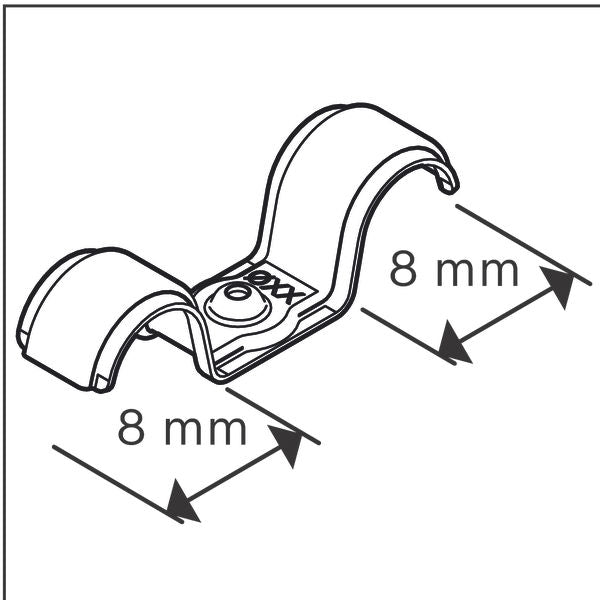 Bosch Metal double cable grip 8mm, EMD-8, 100psc 1600A03C2H