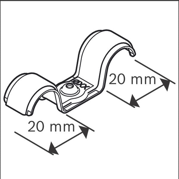 Bosch Metal double cable grip 20mm, EMD-20, 50psc 1600A03C2M