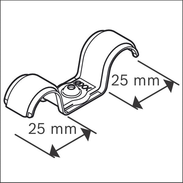 Bosch Metal double cable grip 25mm, EMD-25, 50psc 1600A03C2P