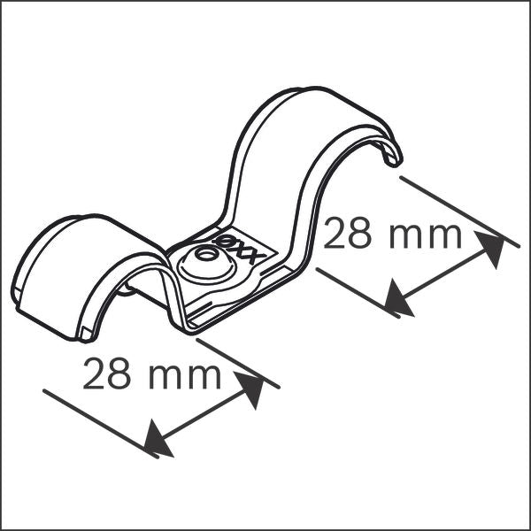 Bosch Metal double cable grip 28mm, EMD-28, 50psc 1600A03C2R
