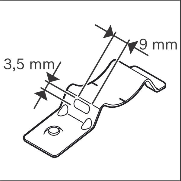 Bosch Metal cable tie mount, EMT-B, 100psc 1600A03C2U