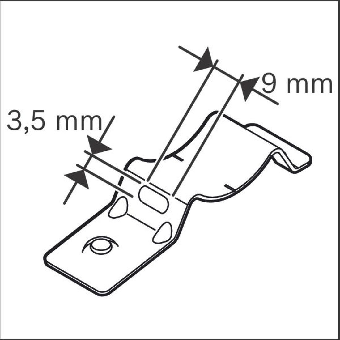Bosch Metal cable tie mount, EMT-B, 100psc 1600A03C2U
