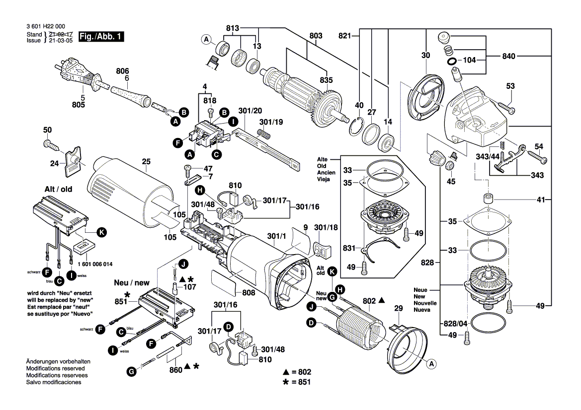 NOUVEAU véritable Bosch 1604460401 Cordon d'alimentation