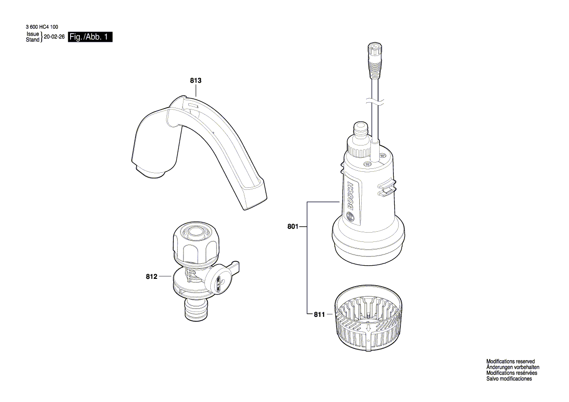 Neue Original Bosch F016F05591 Schlauchführung