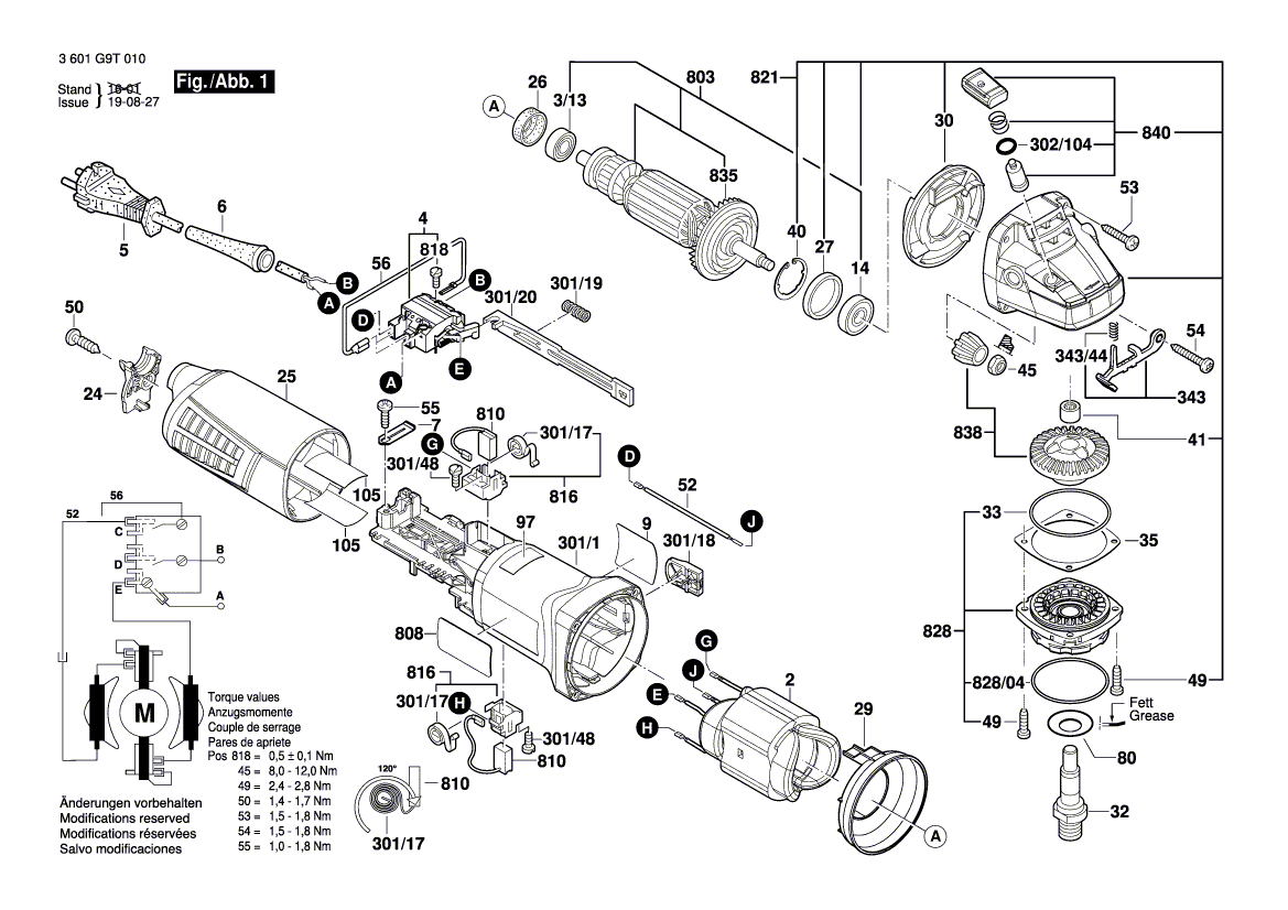 Ny äkta Bosch 1607000v55 Gear Housing