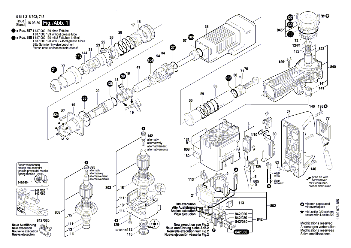 Neu Original Bosch 1610499023 Schutzhülse