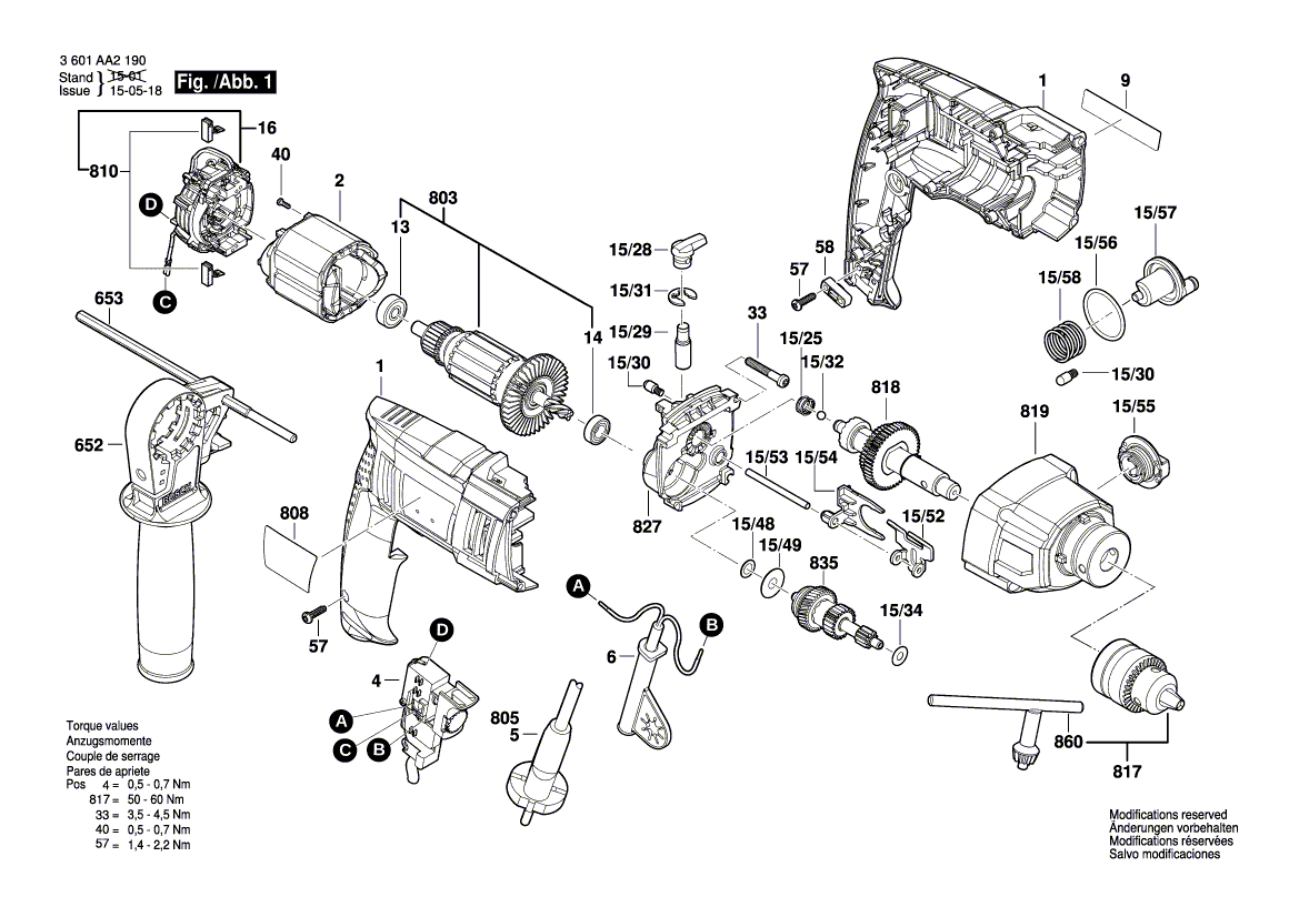 Ny ekte Bosch 160111A78R -typeskilt