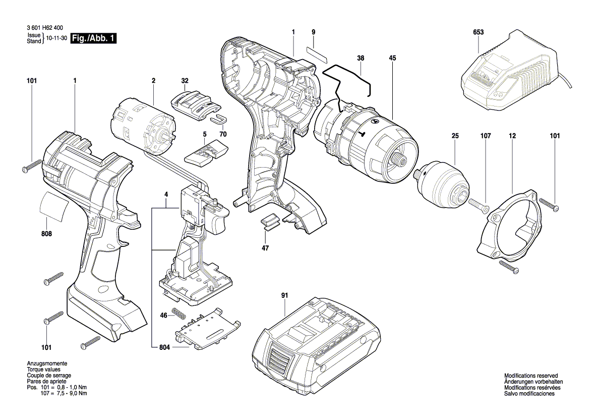 New Genuine Bosch 2609111104 Keyless Chuck