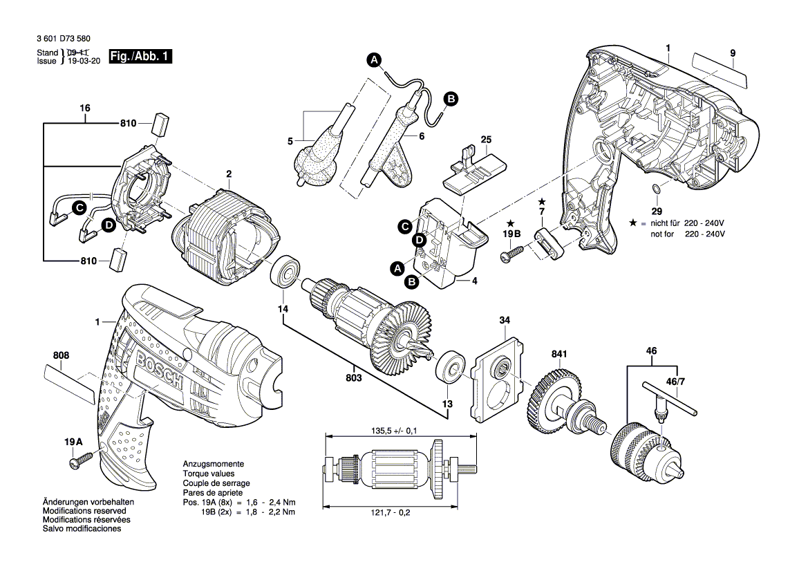 Nieuwe echte Bosch 2609120338 Armature Set