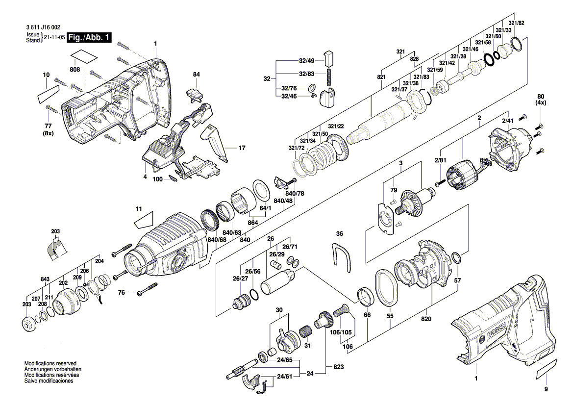 Nieuwe echte Bosch 1600A01T3V stator