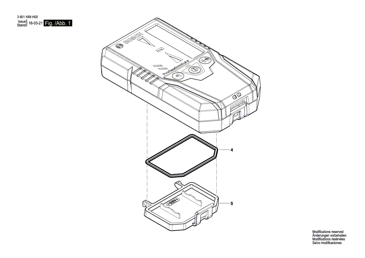 Новая оригинальная крышка аккумулятора Bosch 1618C0114L