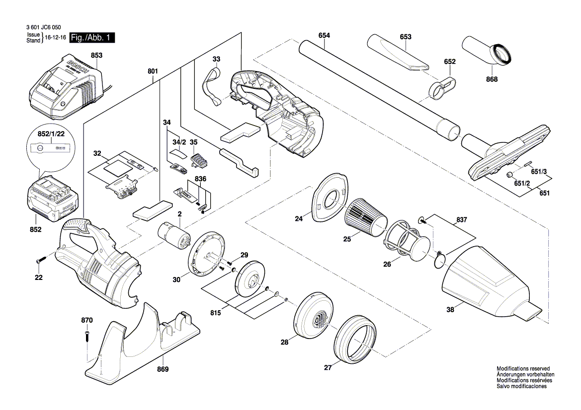 Neue Original-Staubkammer 1619PA5201 von Bosch