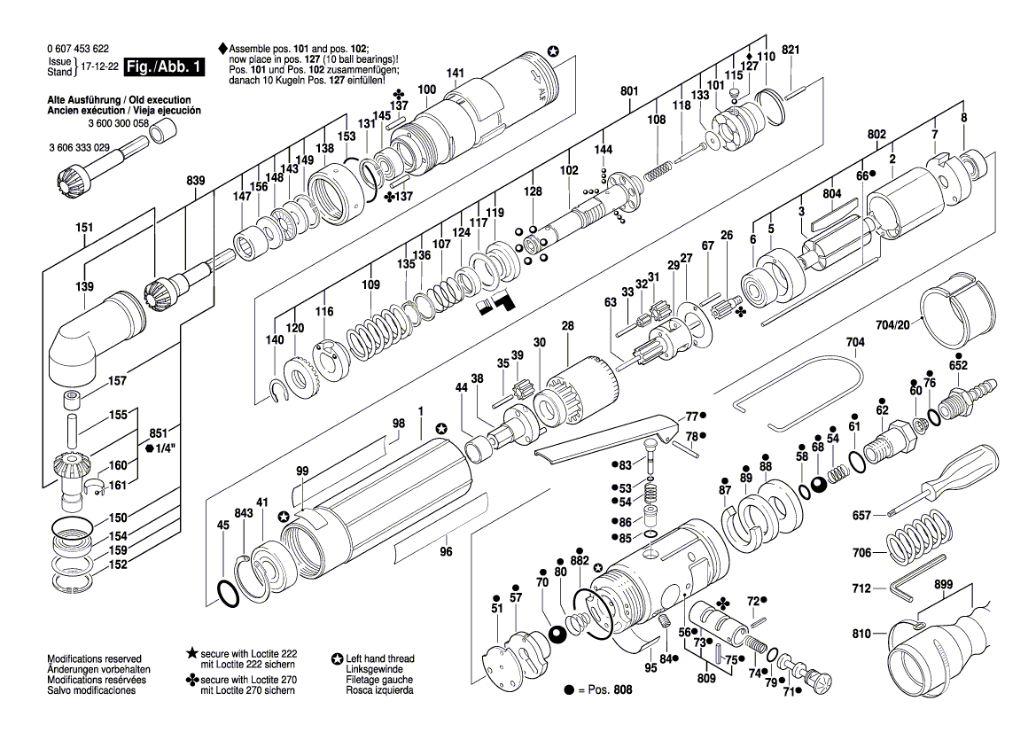 Nouveau véritable Bosch 3607031361 Assemblage de pièces de service