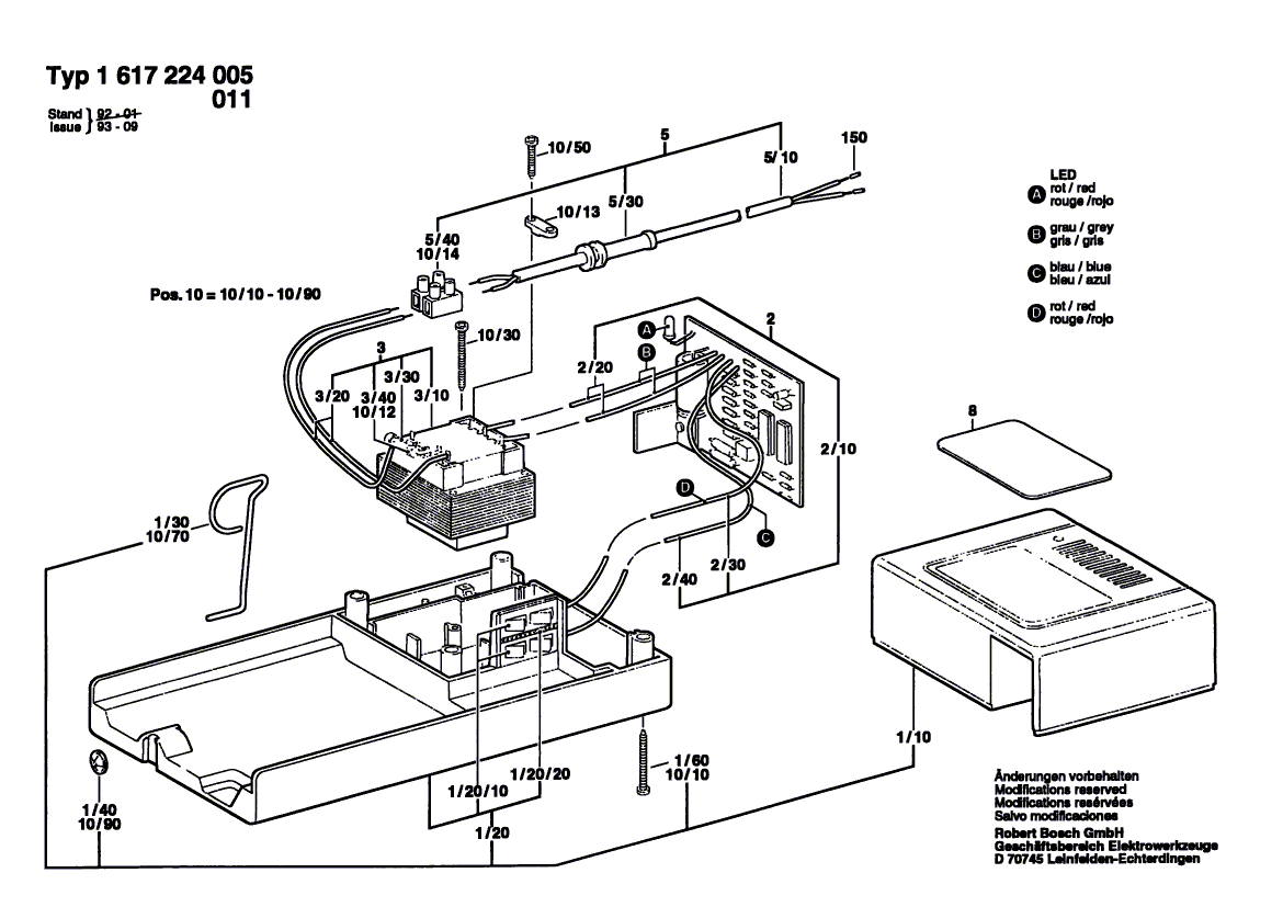 Ny ekte Bosch 1615190015 Housing