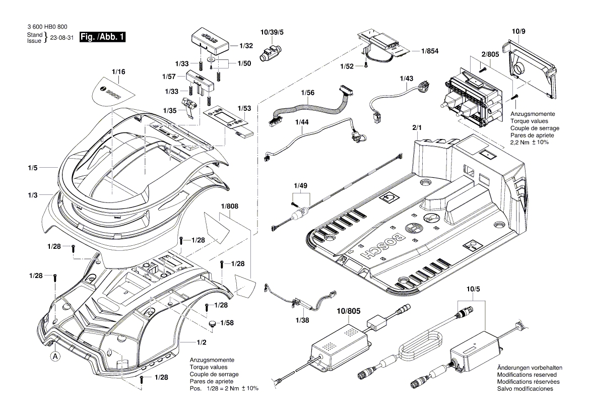 Новая подлинная сборка Bosch 1600A02DD4