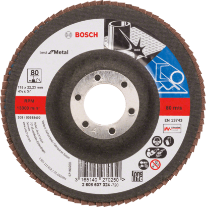 Nouveau véritable bosch 2608607324 x571 Meilleur pour les disques à rabat en métal, version angulaire pour