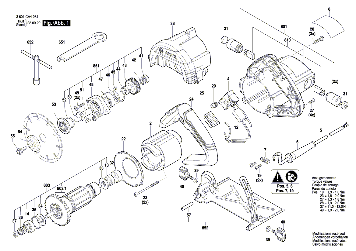 NOUVELLE ASSEMBLE BOSCH BOSCH 1619PB8859